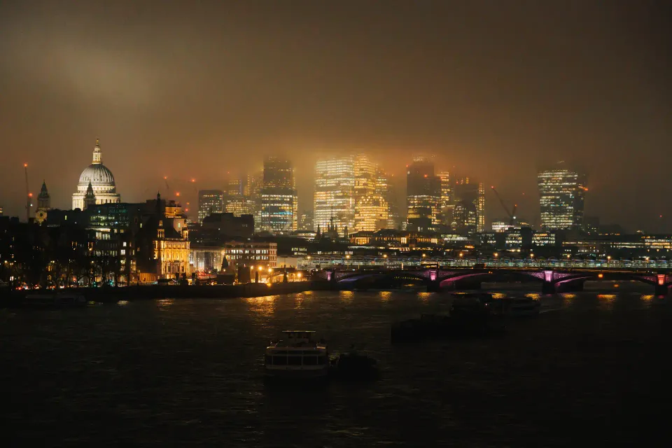 Rainy Night Walk from London Waterloo to Soho